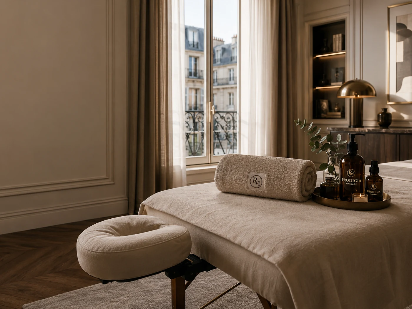 Expérience de massage haut de gamme Prodigia dans un appartement parisien